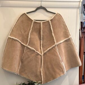 UGG Tan Shearling Cape
